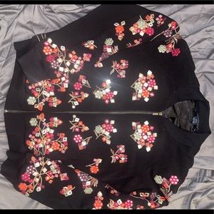 French connection floral bomber jacket